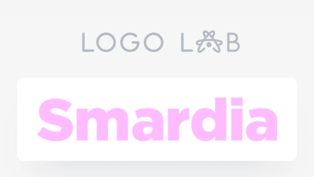 Exemple de ce que peut donner le logo smardia dans sur le site internet Logo Lab