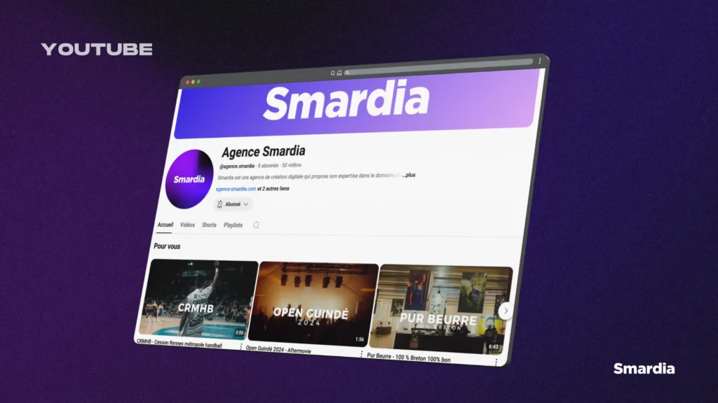 Image de la page youtube de l'agence Smardia