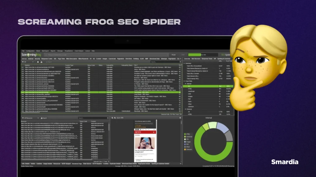 Image pour illustrer l'outil Screaming frog seo spider