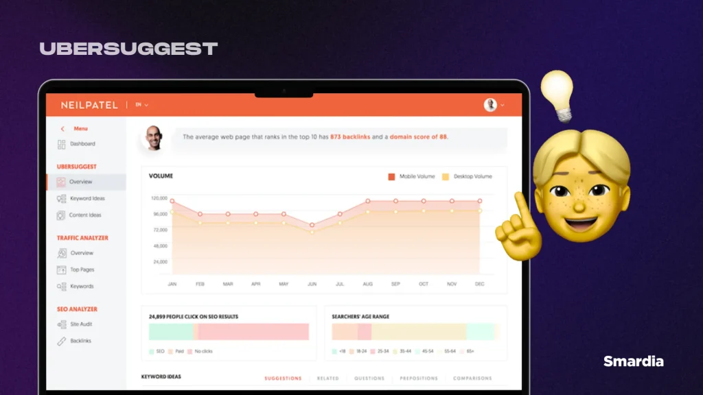 Image pour illustrer l'outil Ubersuggest