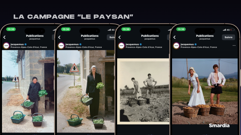 La campagne "Le Paysan" de la marque Jacquemus sur Instagram.