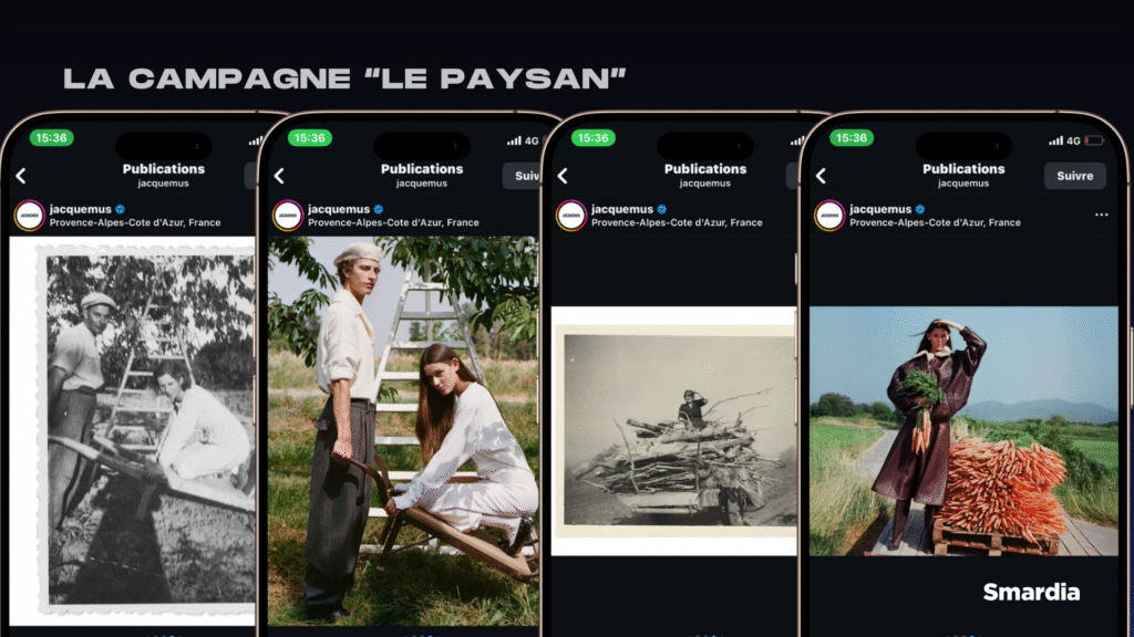 La campagne "Le Paysan" de la marque Jacquemus sur Instagram.